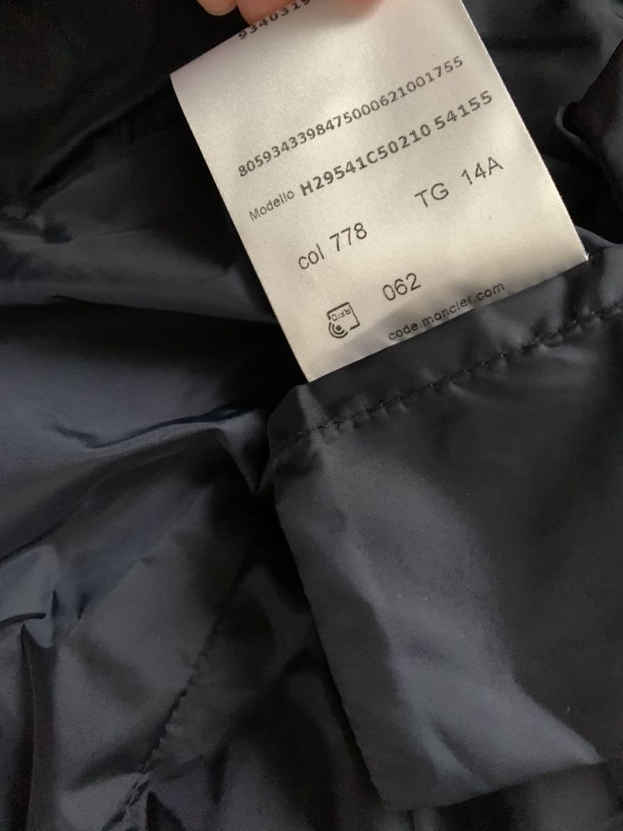 ラスト1 22年新作 Moncler Charpal Navy(742) 14A モンクレール ラスト1 22年新作 Moncler Charpal Navy(742) 14A モンクレール