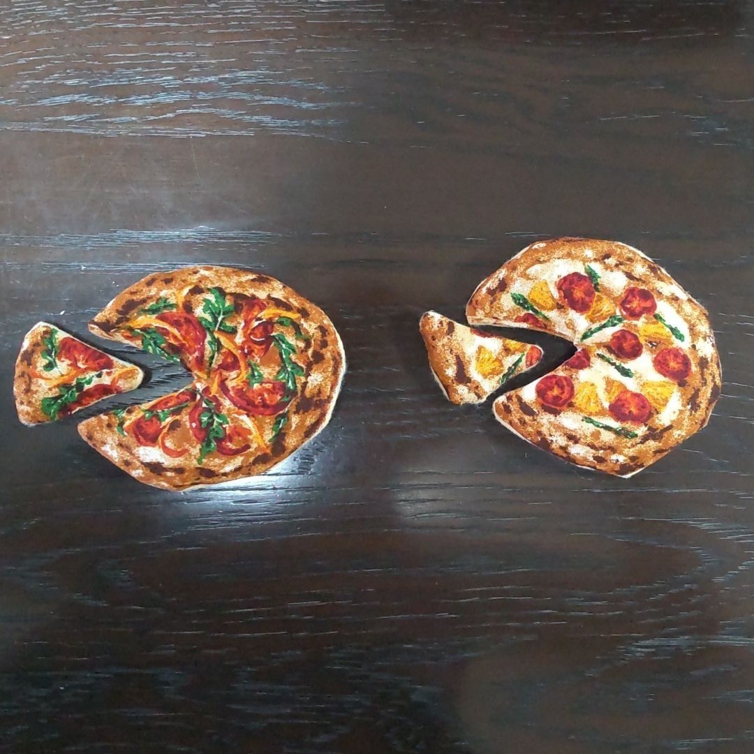 パン屋さんごっこ ピザセットA フェルトおままごと ハンドメイド ピザ パズル 