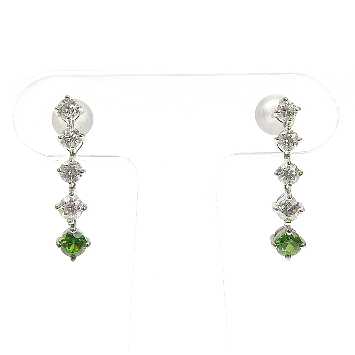 PT900 プラチナ ダイヤモンド 0.38ct デマントイドガーネット 0.19ct