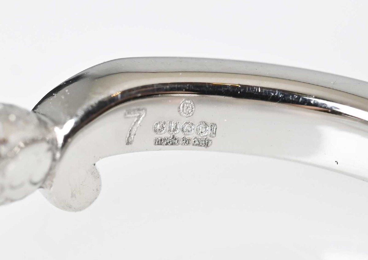 グッチ GUCCI PT950 ダイア プラチナ リング 日本限定 7号 レディース