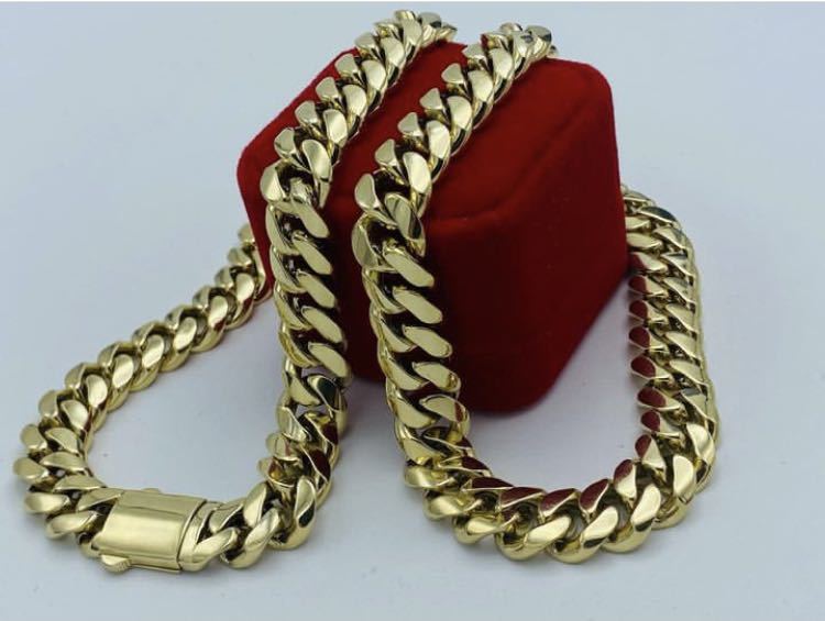 新品 10k k10 ネックレス マイアミ キューバン Miami Cuban アバランチ avalanche アヴァランチ grillz jewelz 10kt グリルズジュエルズ_画像1