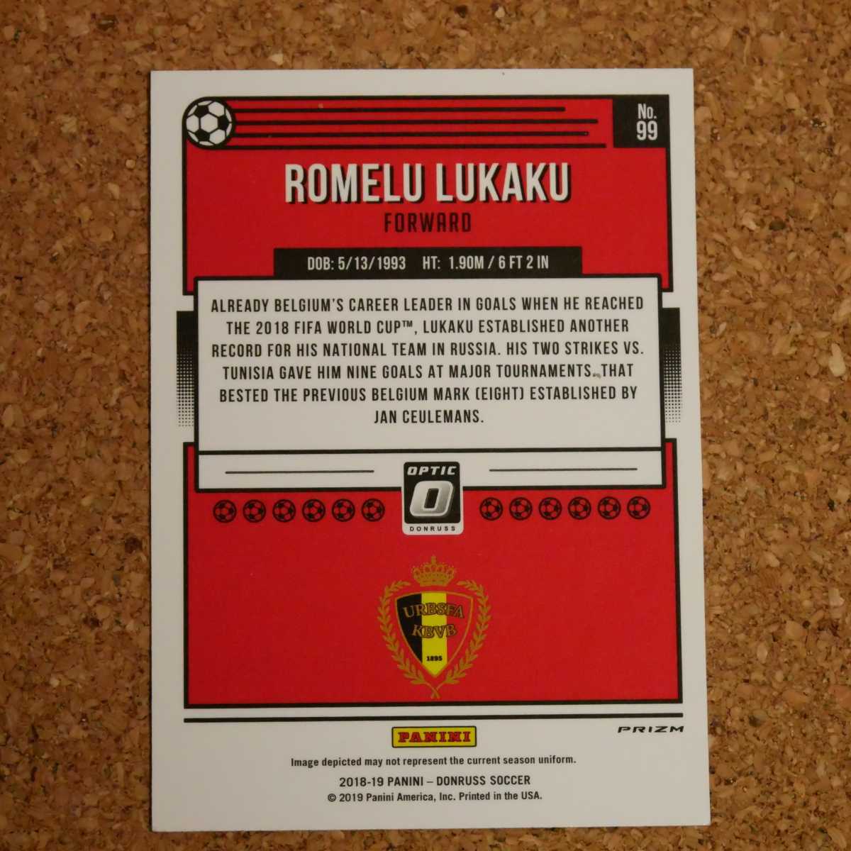 panini donruss soccer Romelu Lukaku ドンラスサッカー ロメル・ルカク ベルギー インテル チェルシー silver prizm_画像2