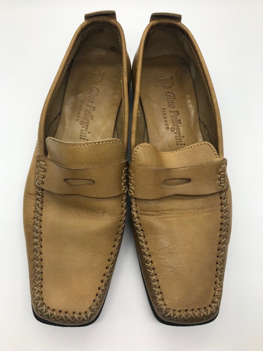 #[YS-1]jino Pele Gree niGino pellegrini Loafer # светло-коричневый тон 23cm 38 Италия производства [ включение в покупку возможность товар ]K#