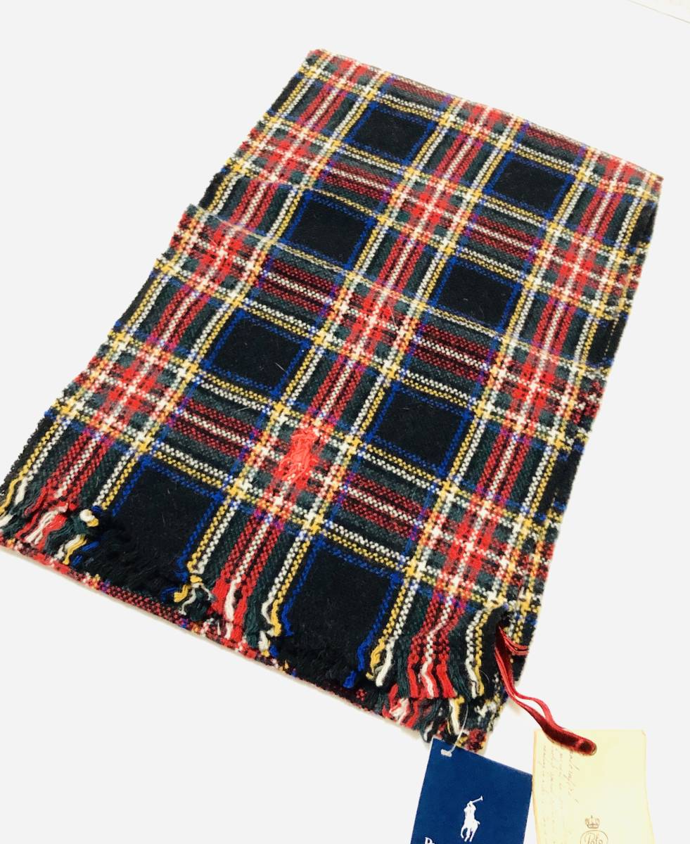 【当店一番人気】 Ralph アメリカ購入品 新品 タグ付き Polo Lauren WOOL100% チェック ポロマーク (ラルフローレン)マフラー LAMBS その他 【当店一番人気】 Ralph アメリカ購入品 新品 タグ付き Polo Lauren WOOL100% チェック ポロマーク (ラルフローレン)マフラー LAMBS その他
