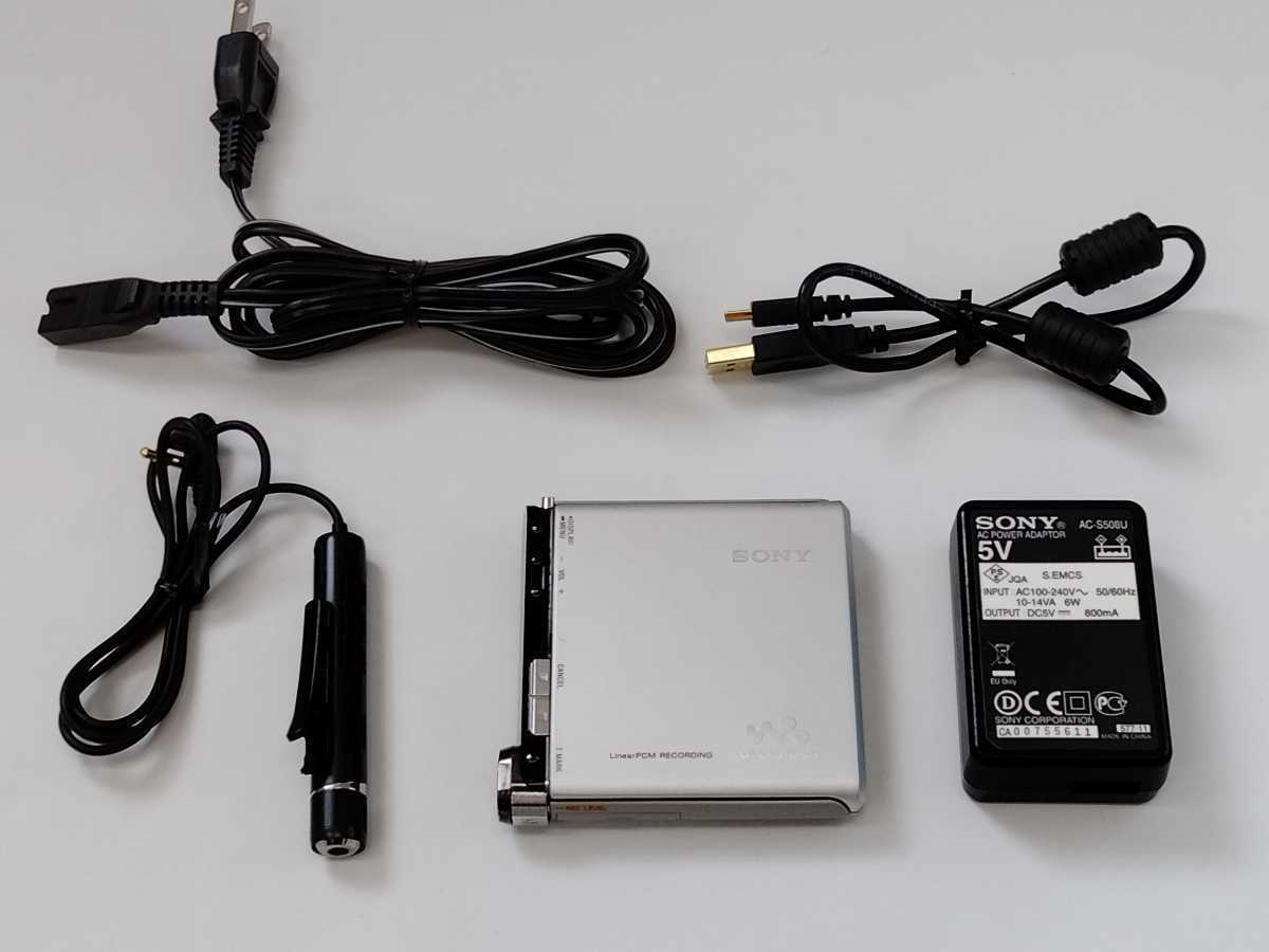 美品】ソニー MDウォークマン MZ-RH1 本体 付属品 リモコンRM-MC35ELK