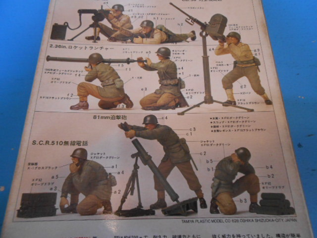 ●　アメリカ陸軍　/　歩兵「機関銃チーム」/　未組立プラモ　/　TAMIYA　●・・・F22_画像3