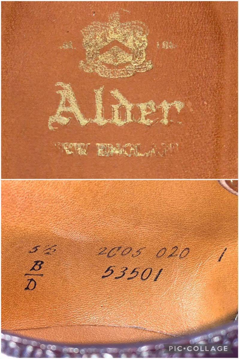 【1度使用程度/極美品】USA製 Alden/オールデン 53511 コードバン プレーントゥ モディファイド Men’s 51/2D 23.5cm相応 No.8/anatomica_画像9