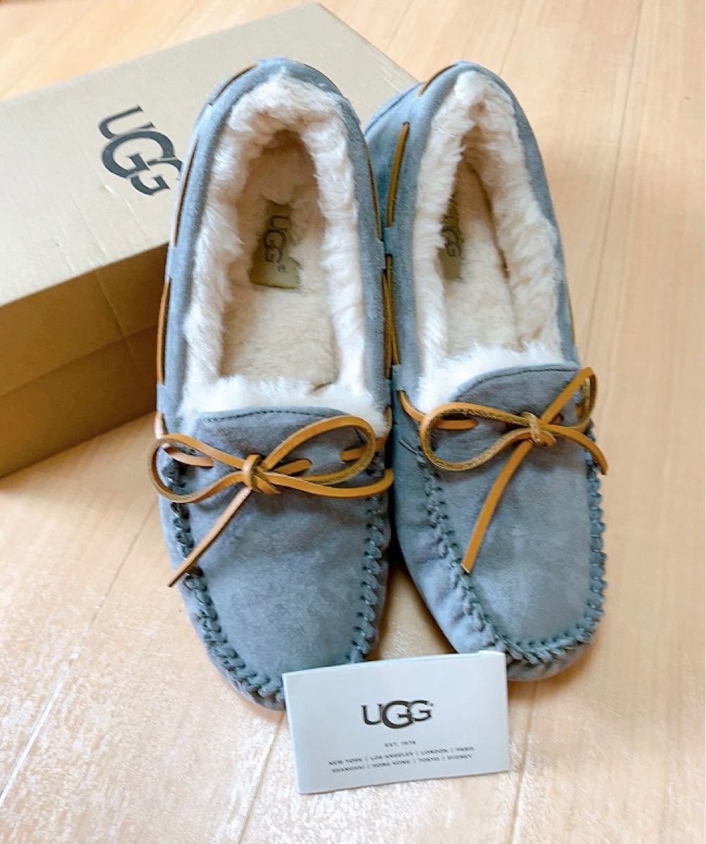 ほぼ未使用 アグ UGG ダコタ DAKOTA レザー モカシン ムートン 本革