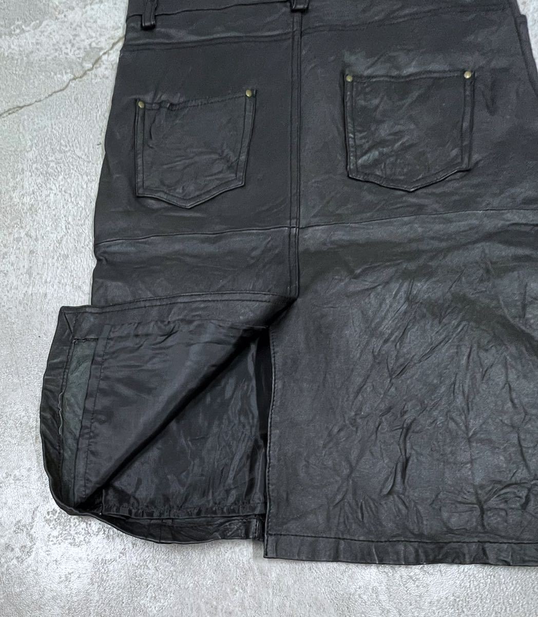 APS-086[ unused goods ]virca phraseve LUKA Rare 00s Y2K sheep leather skirt black regular price 16800 jpy size M original leather 