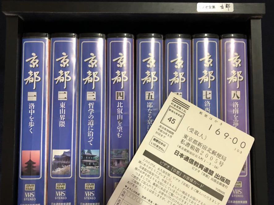 「日本通信教育連盟 ビデオ全集 京都 全8巻セット VHS 特製木箱入り」_画像2