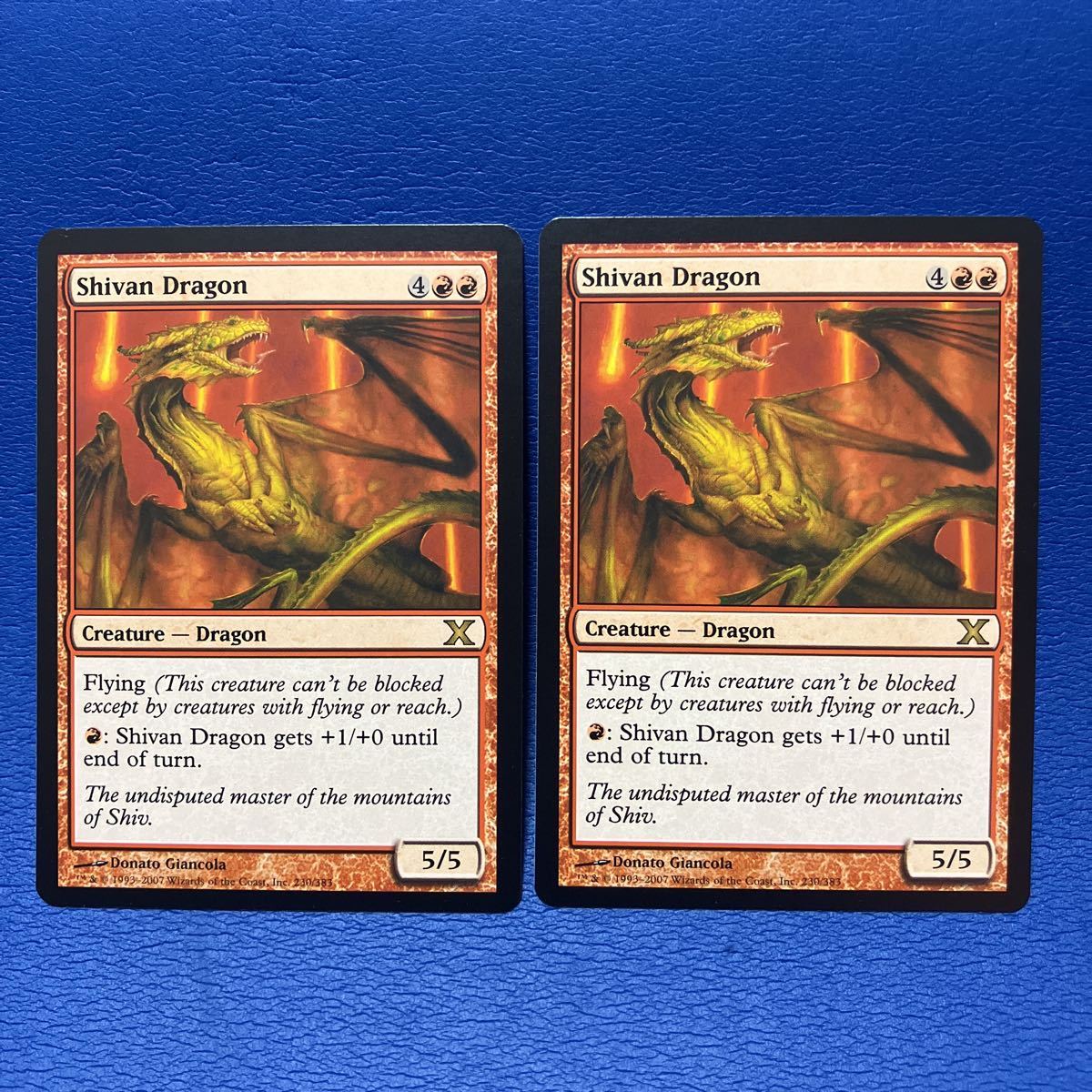 シヴ山のドラゴン/Shivan Dragon英語版 MTG 10ED 2枚セット