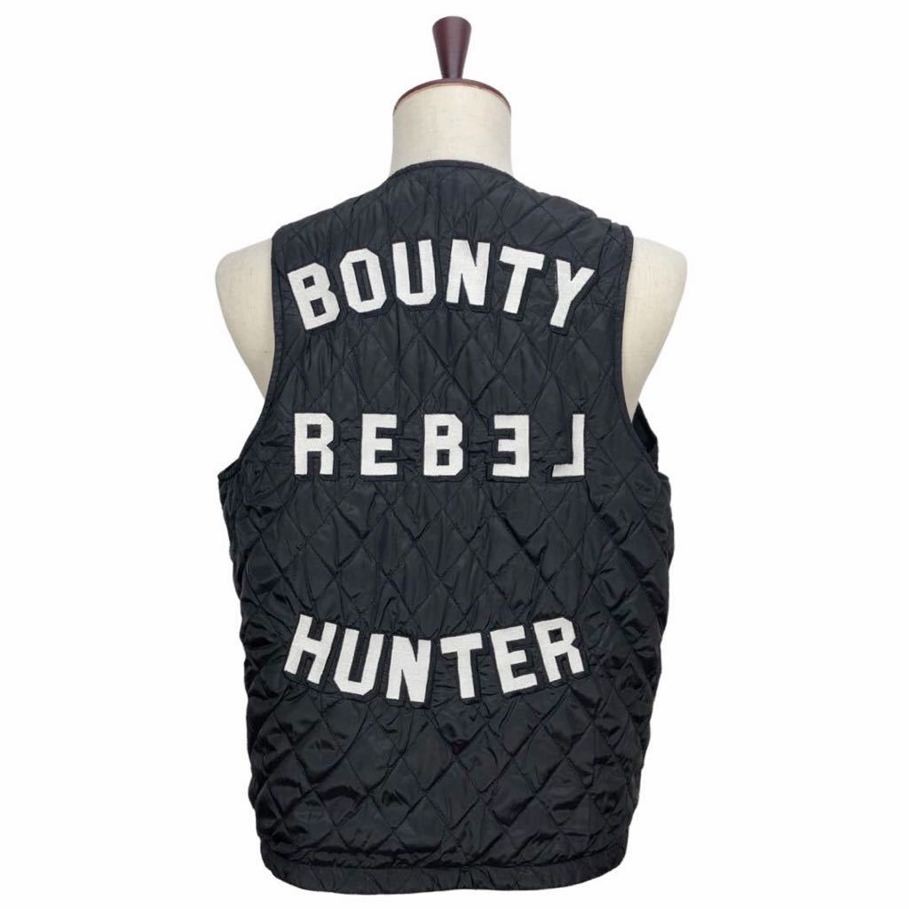  прекрасный товар BOUNTY HUNTER Bounty Hunter мужской черный стеганое полотно двусторонний лучший жакет внешний верхняя одежда L надпись 