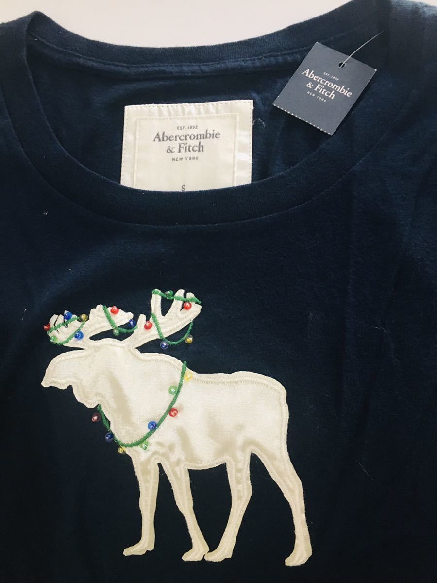 美品 Abercrombie&Fitch アバクロンビー＆フィッチ トナカイ刺繍　半袖 Tシャツ　レディス　Sサイズ　221007_画像3