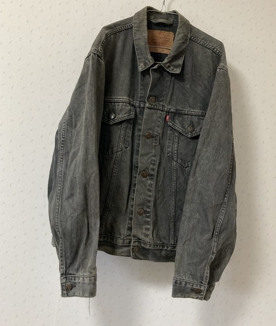 希少 オーバーサイズ 90's VINTAGE Euro Levi's 70503 ブラックデニムジャケット ヴィンテージ オリジナル UK 古着