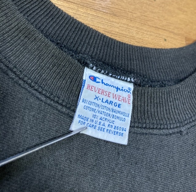 90's USA製 champion reverse weave 黒 スウェット 90年代 古着_画像3