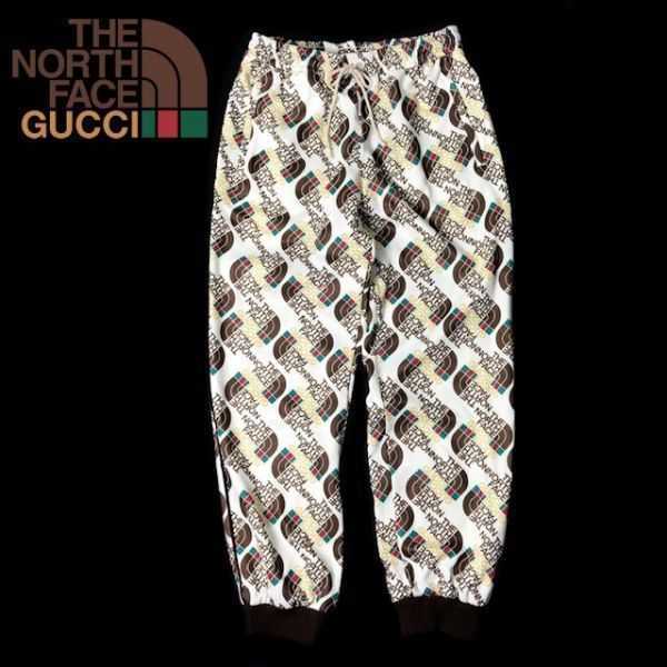 新品正規Lサイズ Gucci x The North Face Web Print Technical Jersey Jacket テクニカルジャージーパンツ 総柄トラックパンツ_画像3