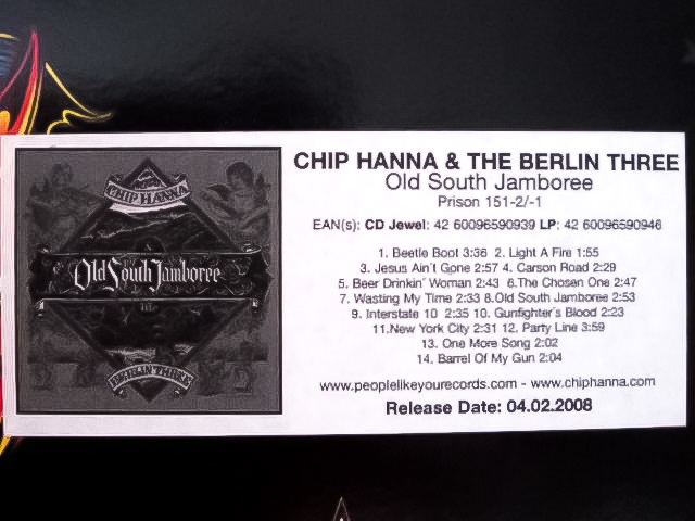  снят с производства CD * ценный . редкость запись!!! 2008 год Promo запись Neo roka* Chip Hanna & The Berlin Three * Neo контри-рок носорог kobi Lee 