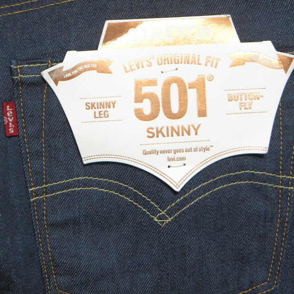 リーバイス501S SKINNY W34 スキニージーンズ ストレッチデニムパンツ 濃紺 34268-0001 501 S_画像4