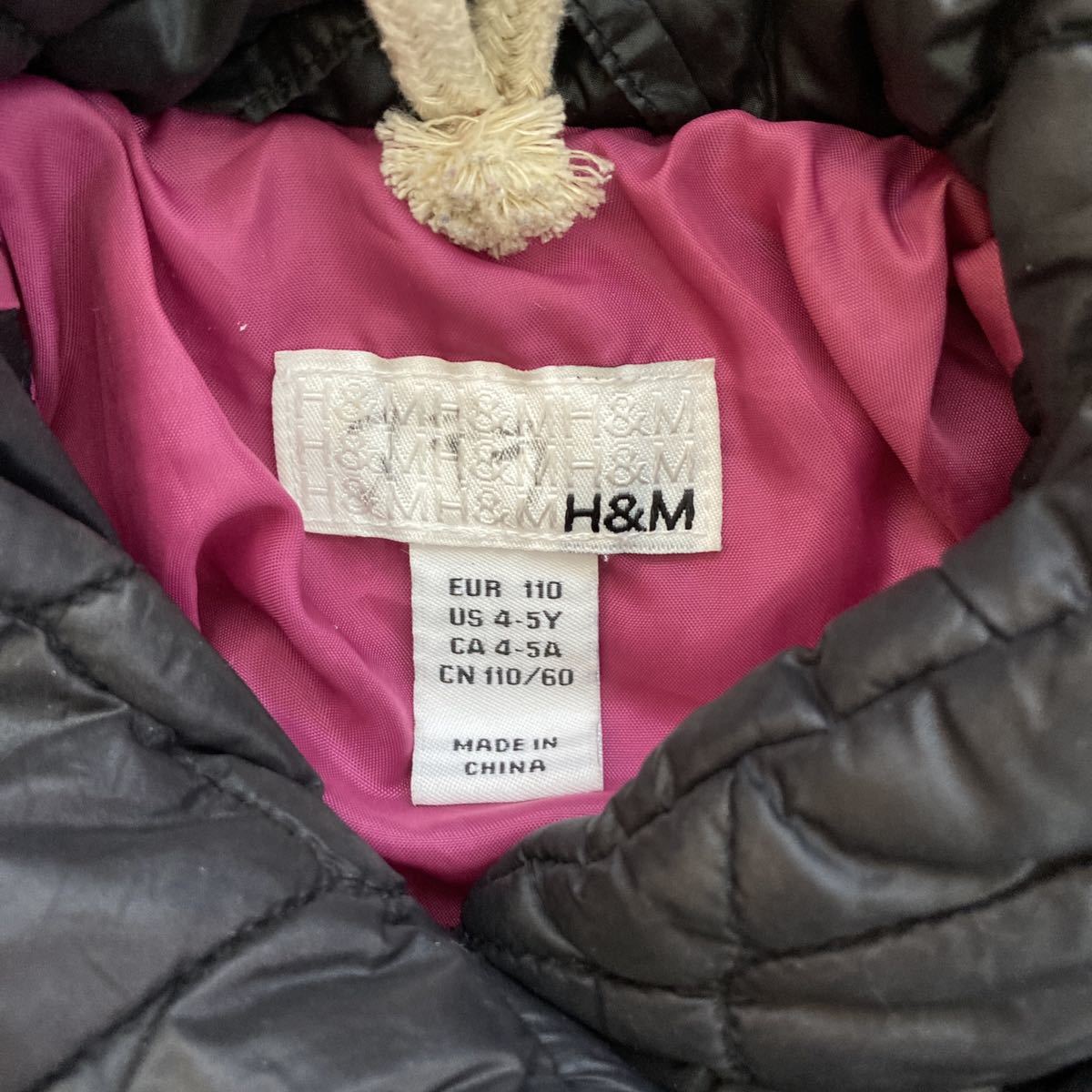 H&M down jacket 110