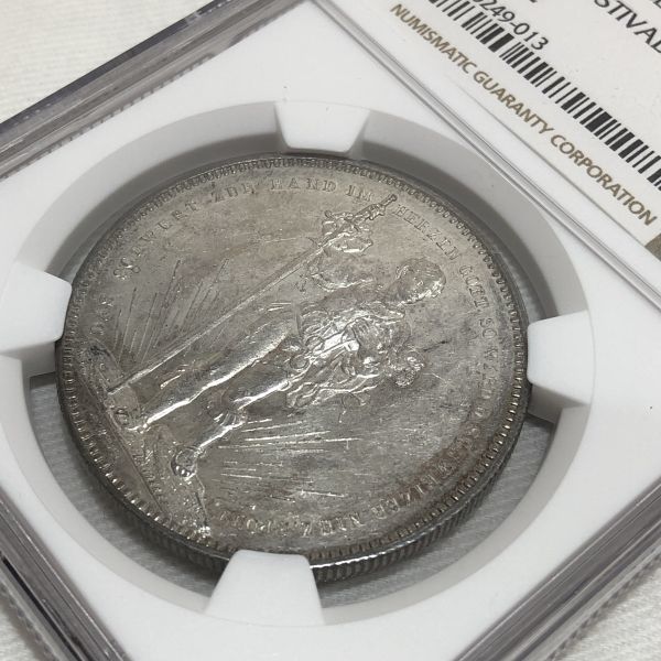 1879年 バーゼル射撃祭 銀貨 5フラン NGC MS62 スイス シルバー