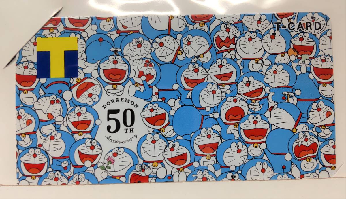 即決 TSUTAYA Tカード ドラえもん50周年 限定 デザイン 新品 台紙付き 未登録 未使用 未開封の画像1