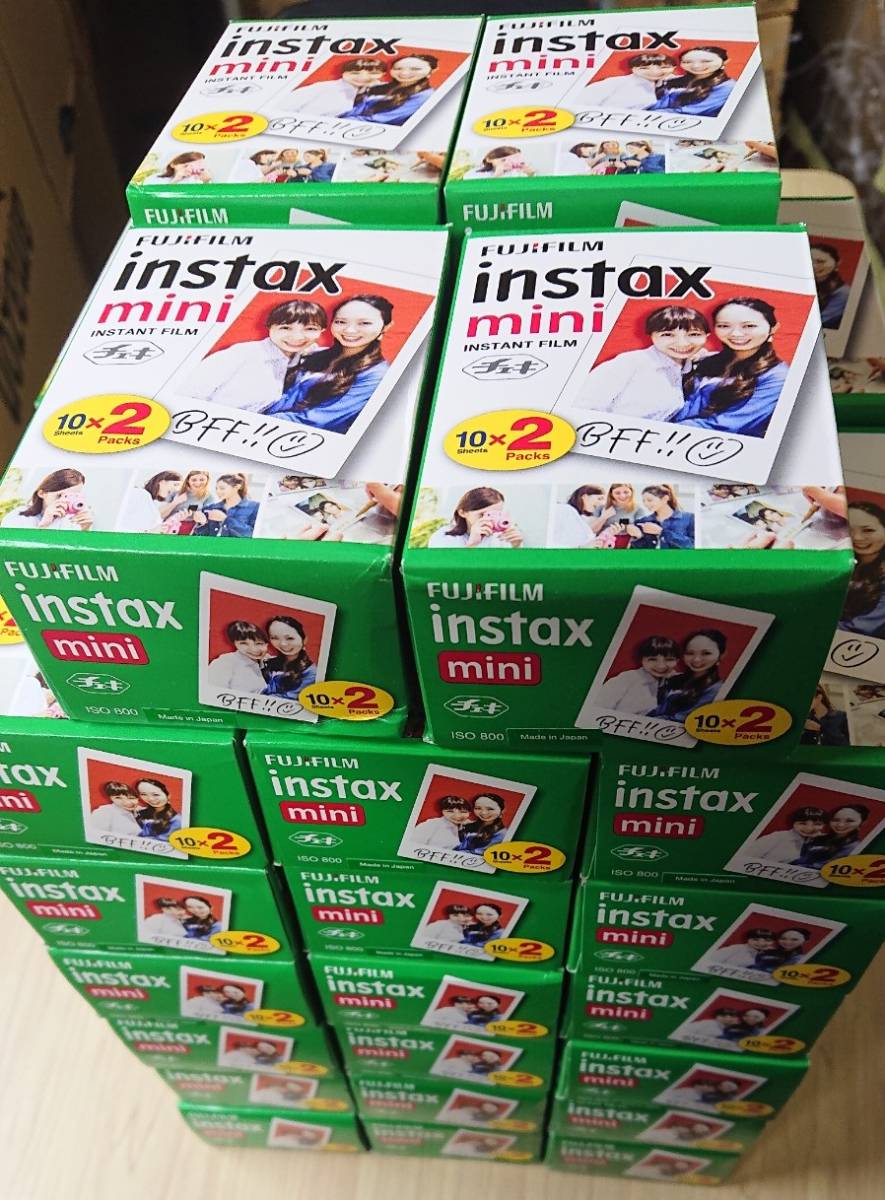 フジフィルム インスタントカメラ チェキ用フィルム 無地 1600枚(20枚×80箱) instax mini チェキ FUJIFILM 