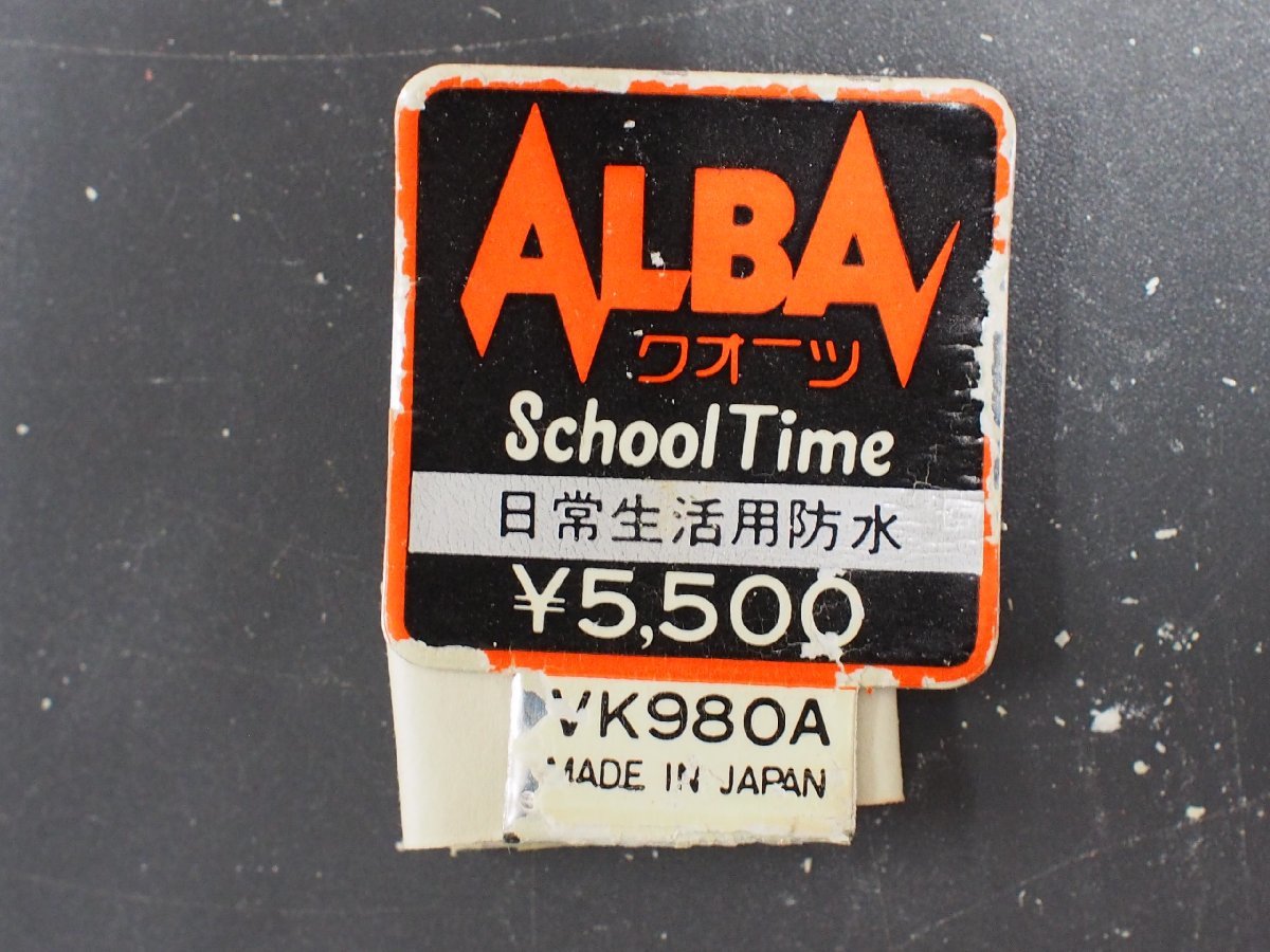 セイコー SEIKO アルバ ALBA スクールタイム SCHOOLTIME オールド クォーツ 腕時計用 新品販売時 展示タグ 紙タグ 品番: VK980A cal: Y561_画像1