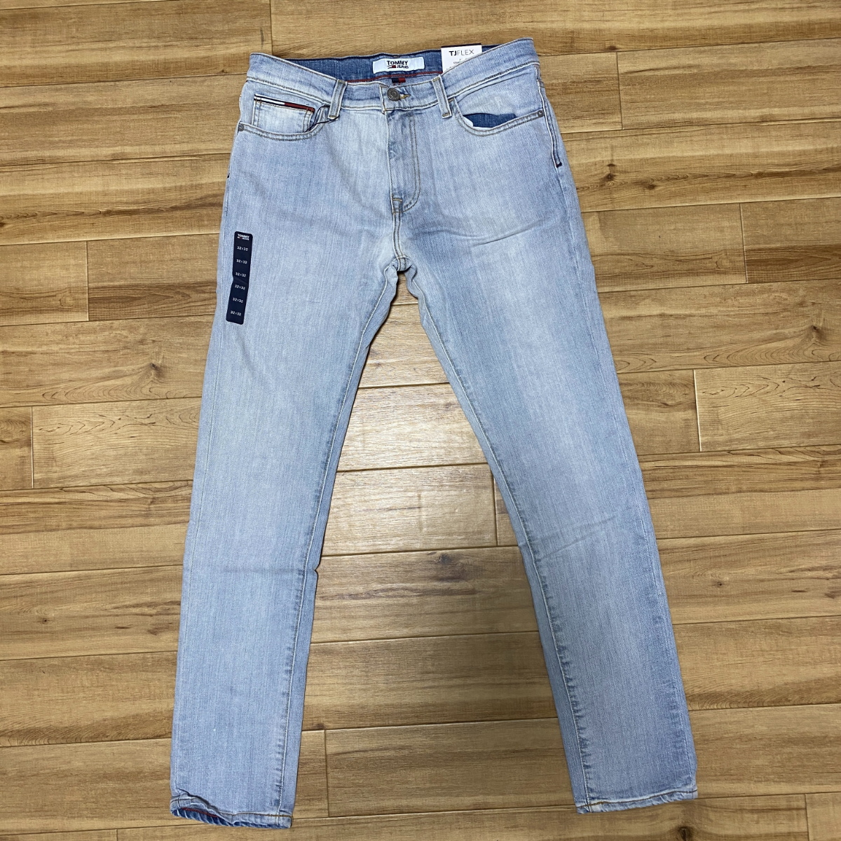 USAモデル 【W38/L32】   トミーヒルフィガー TJ Slim Jeans ストレッチ スリムデニム 色落ち ライトウォッシュ (R4F-3)