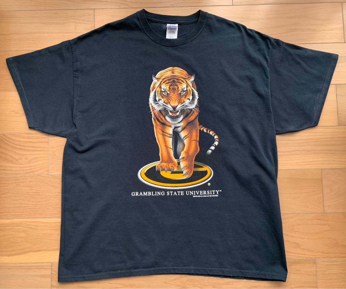 海外古着 GILDAN 虎 Tiger アニマル Grambling State University Tシャツ