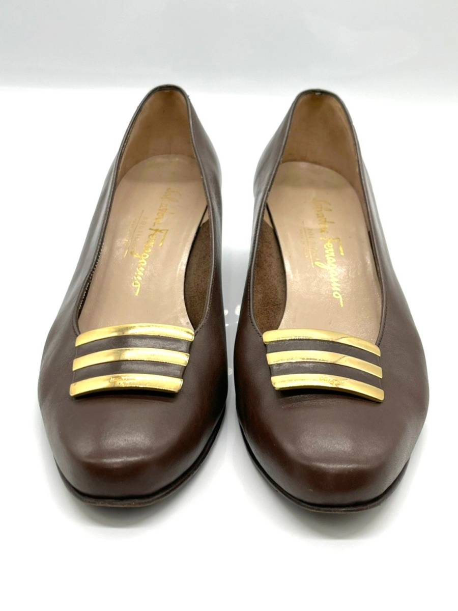 Salvatore Ferragamo サルヴァトーレ フェラガモ パンプス ブラウン