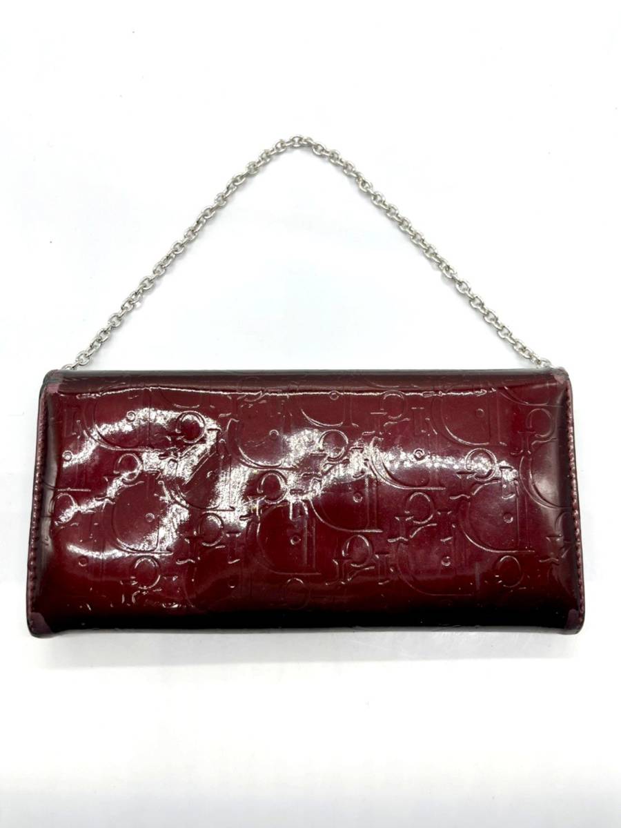 Christian Dior クリスチャン ディオール/エナメル二つ折り財布