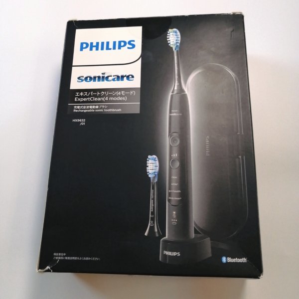 PHILIPS ソニッケアー 電動歯ブラシ エキスパートクリーン ブラック フィリップス HX9632/01 トラベルケース付き 【ジャンク品】 02 01725_画像10