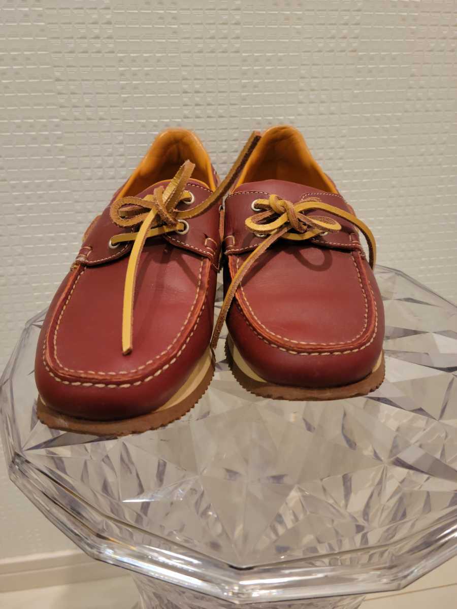 美品*エルメス、37.5 デッキシューズ、ローファー、靴、茶、レディース、24.5