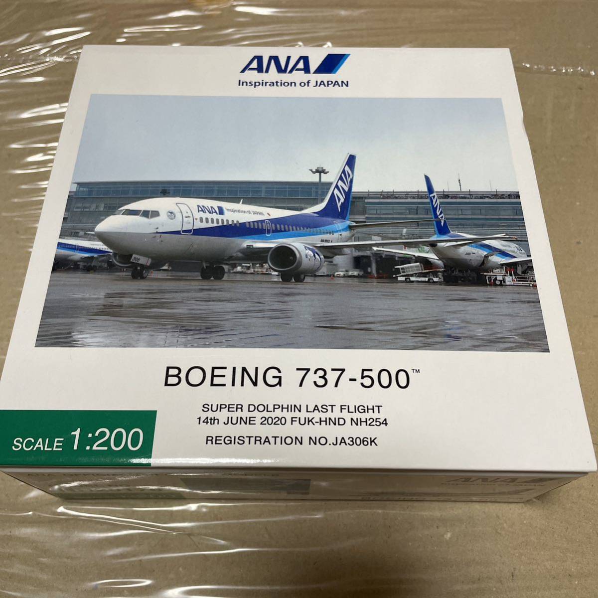 全日空商事1/200 ANA B737-500 JA306Kドルフィン退役仕様モデル｜代購幫