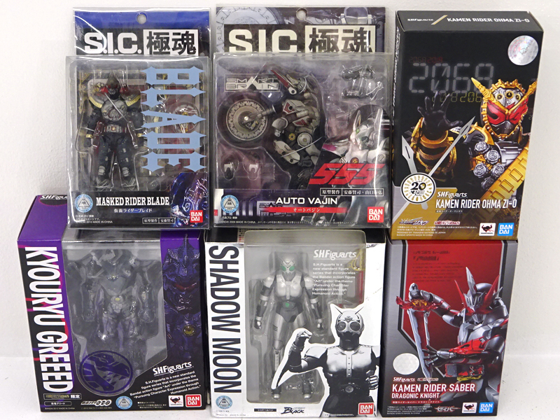 ジャンク S.H.Figuarts S.I.C. 極魂 仮面ライダー フィギュア まとめ売り 計9個(オートバジン/超魔進チェイサー/セイバー他) 【TY709】