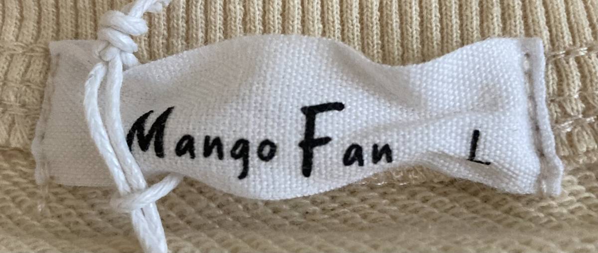 ●レディース　mango fan トレーナー　バニラ色　綿　サイズL 未使用新品タグ付き　（59）_画像4