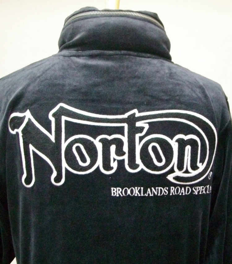 ノートン Nortonベロアボリュームネックジャケット 173N1310 ブラック XXL 3L アメカジ バイカー ロッカーズ バイク_画像3