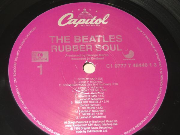 US盤★ラバー・ソウル （Rubber Soul）/ ビートルズ (THE BEATLES)★LP★1995年_画像4
