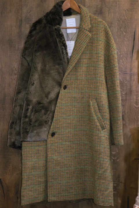 未使用 19AW MR.GENTLEMAN (ミスタージェントルマン) FUR MIX COAT / L