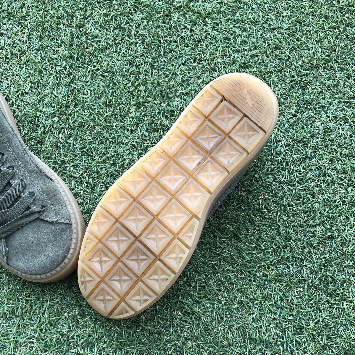 美品24 PUMA SUEDE PLATFORM TRACE プーマ スエードプラットフォーム トレース HT429