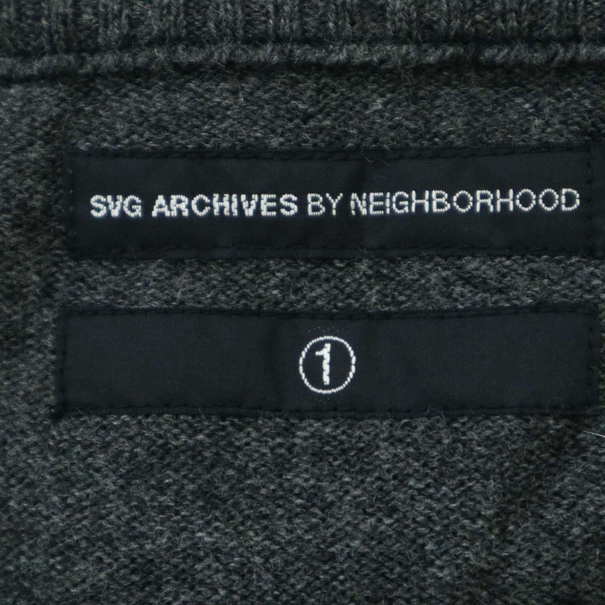 SVG ARCHIVES BY NEIGHBORHOOD ネイバーフッド 【V/W-Knit.LS】 カシミヤ混 Vネック ウール ニット セーター Sz.1　メンズ　A2T11014_A#K_画像7