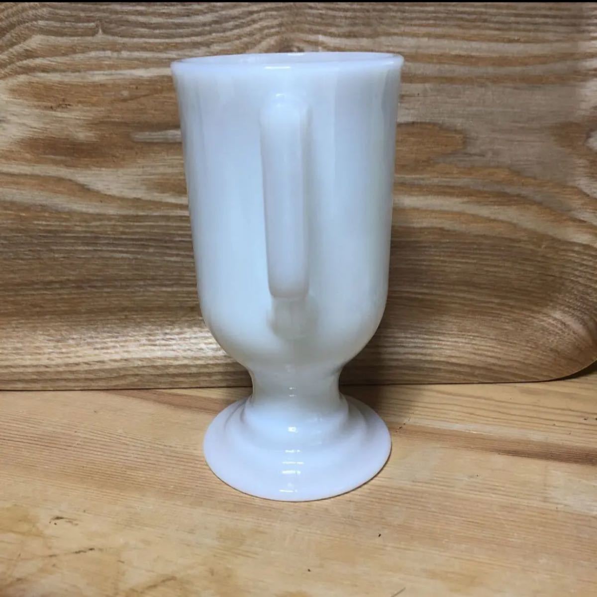 70’s～アメリカアンティーク　企業物ミルクガラス食器マグカップ　USA製ヴィンテージ