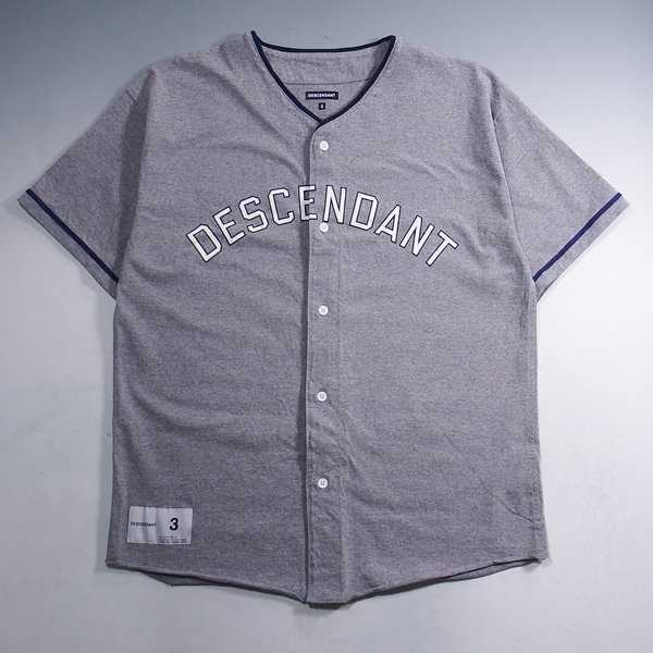 DESCENDANT BEARS SS ベースボールシャツグレー montare.com.br