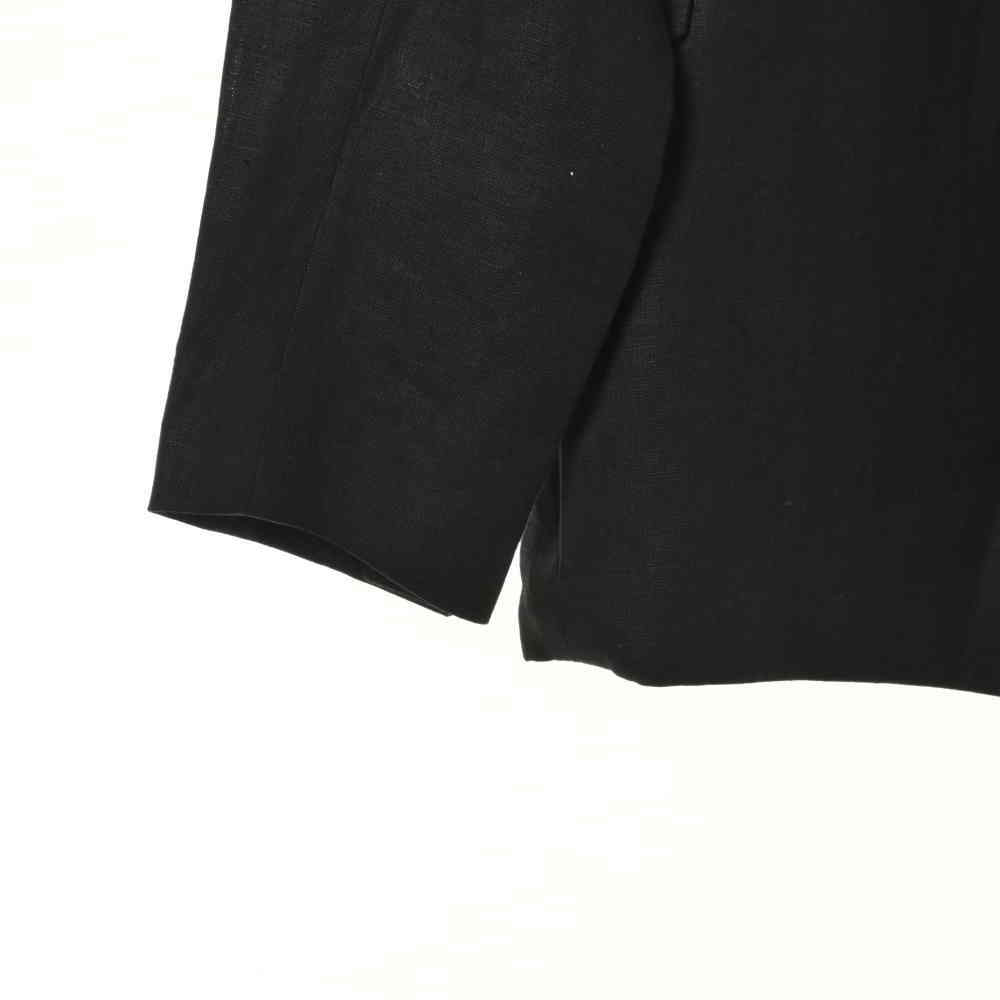 美品 Dior HOMME リネン ボタンレス テーラードジャケット 44 ブラック ディオールオム KL4CSK2U72_画像5