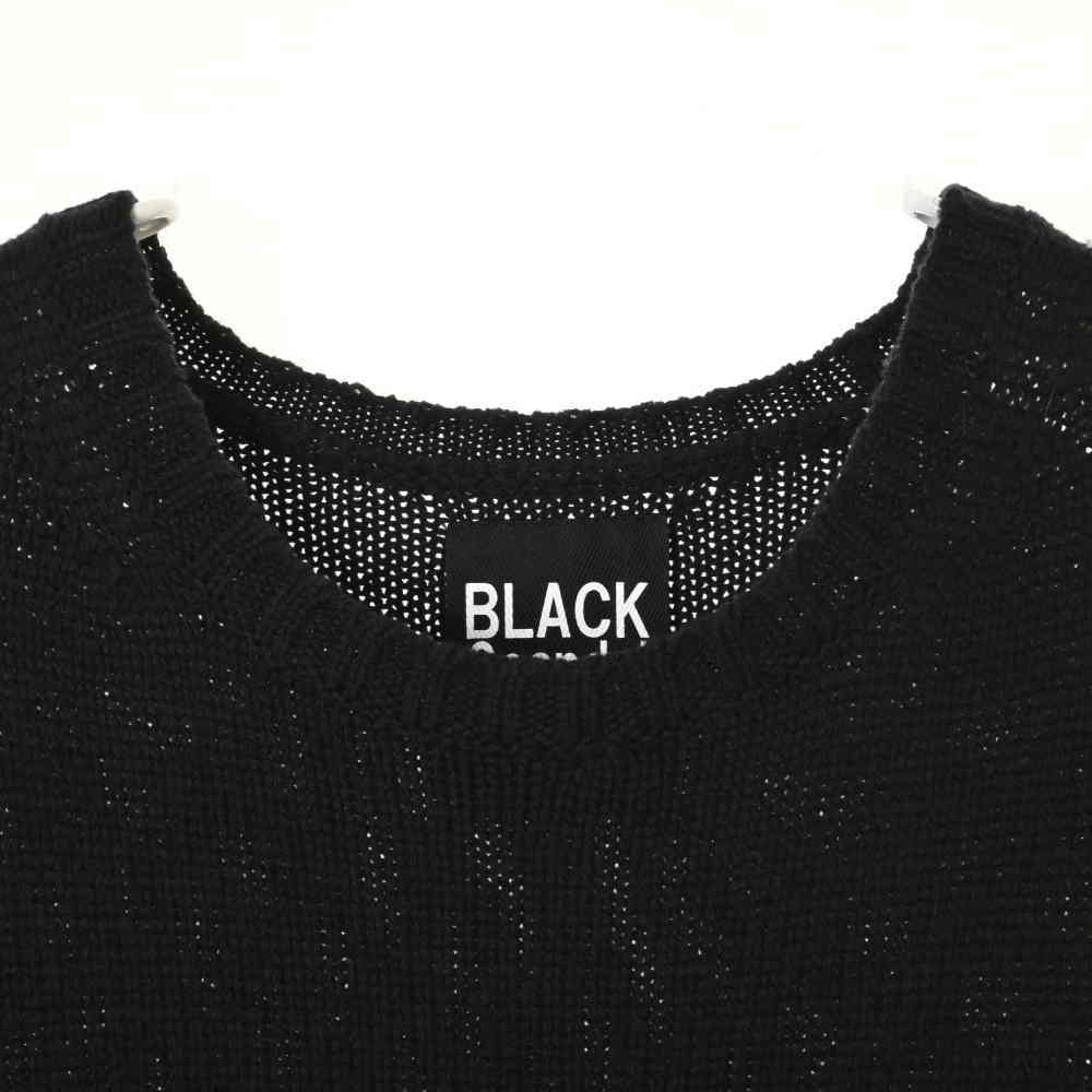Yohji Yamamoto BLACK Scandal クルーネック ロング ニット 3 ブラック