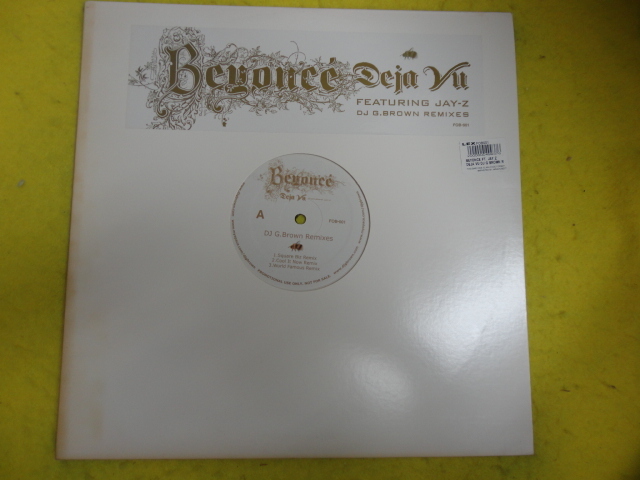 Beyonc - Deja Vu (DJ G.Brown Remixes) オリジナル原盤 12 レアMIX 大ネタ使い World Famous / Cool It Now / Square Biz _画像1