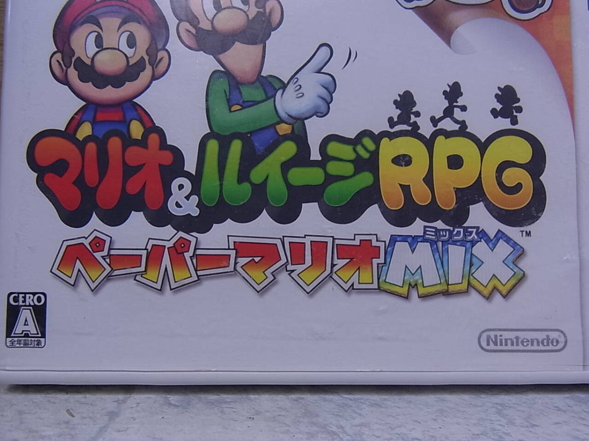 △E/352●任天堂 Nintendo☆マリオ＆ルイージRPG ペーパーマリオMIX☆3DS用ソフト☆中古品_画像2