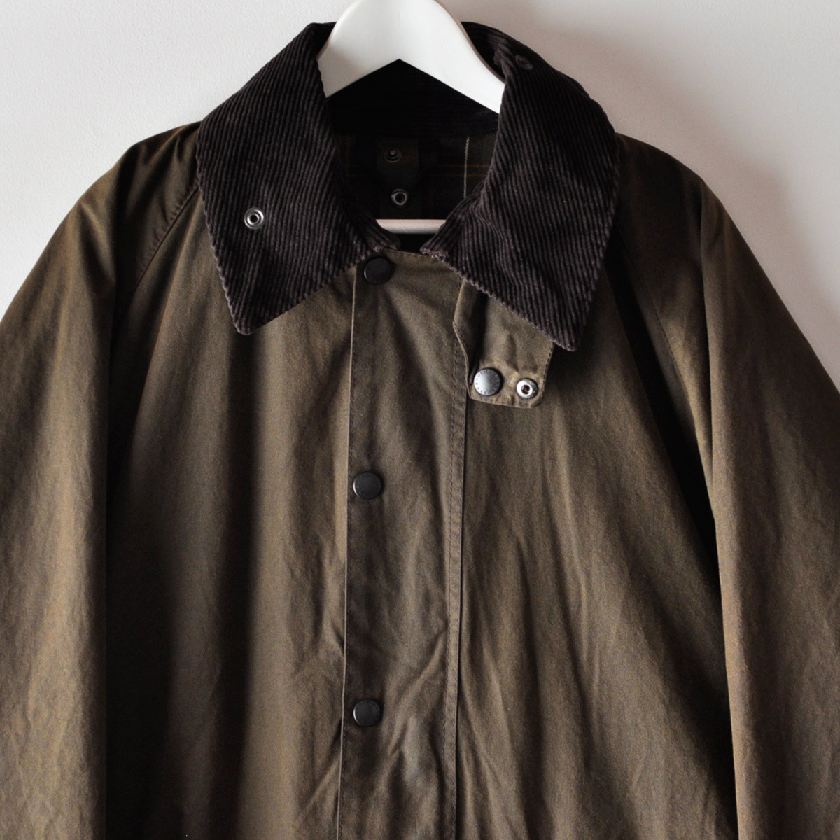 美品 00s Barbour Burghley バブアー バーレー C44 ブラウン 英国製 筆記体ロゴ 3クラウン / ヴィンテージ オイルドコート オーバーサイズ