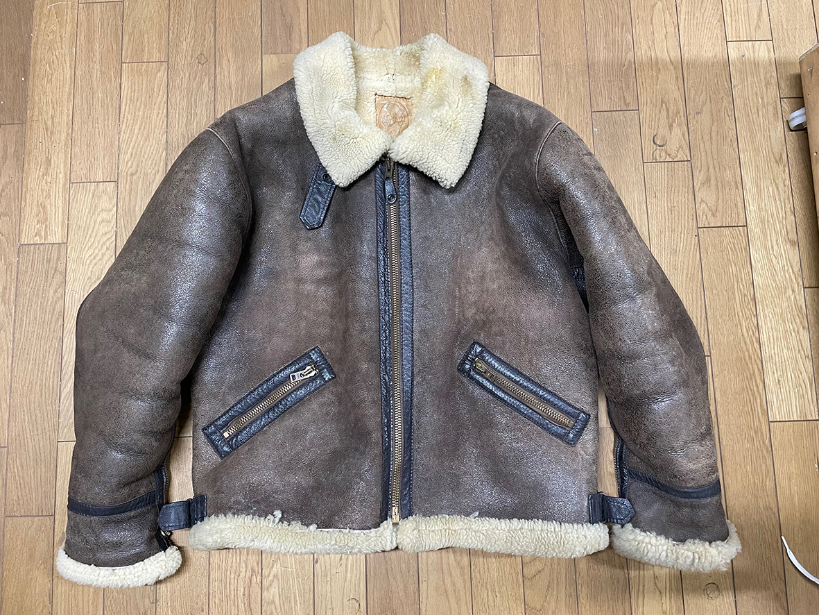 GOLDEN BEAR 羊革ムートン 希少 TYPE B-9 フライトジャケット 40/XL