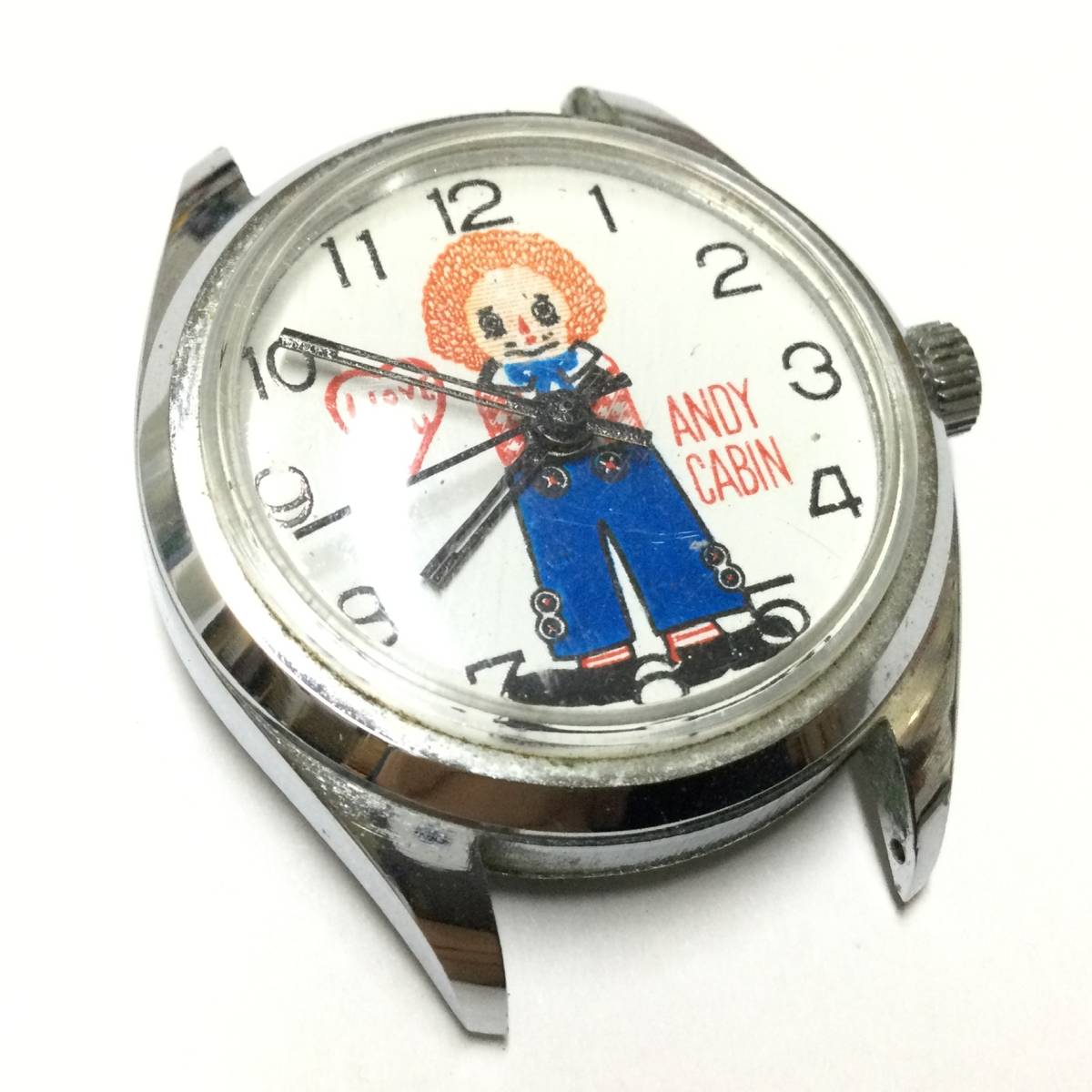 [ Showa Retro * rare Vintage ] that time thing ANDY CABIN wristwatch Junk 